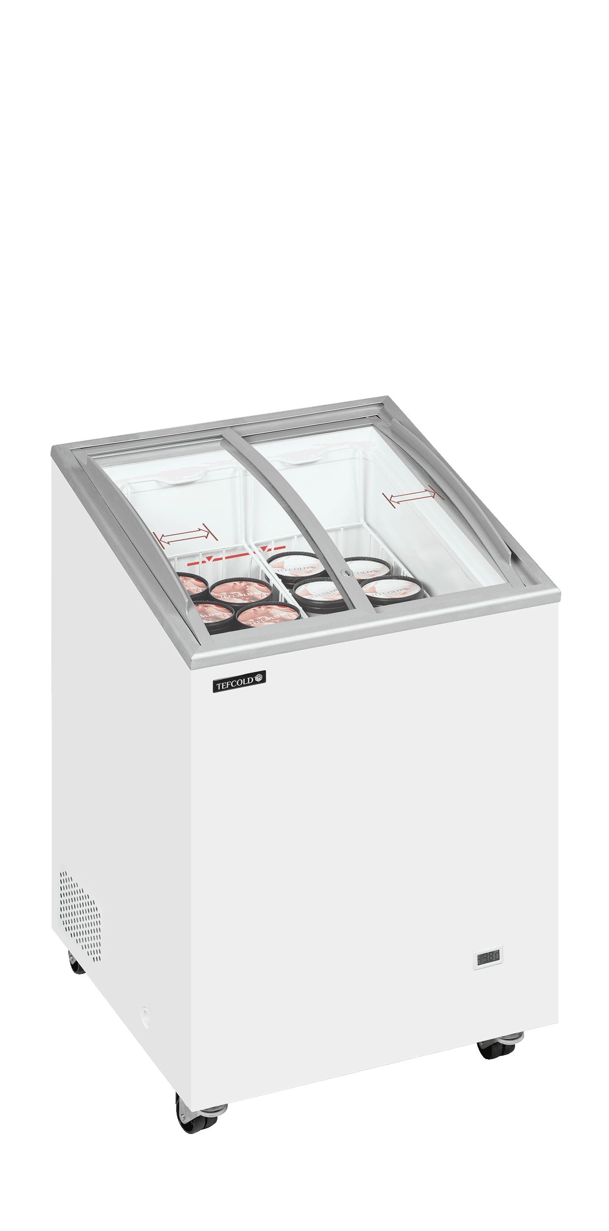 Sliding Curved Glass Lid Chest Freezer — image 2